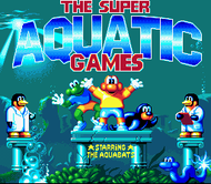 Super Aquatic Games: Title (SNES) Screenshot