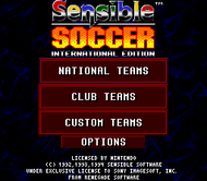 Sensible Soccer: Title Screen (SNES) Screenshot