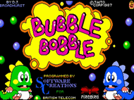 Bubble Bobble Amiga Titlescreen Screenshot