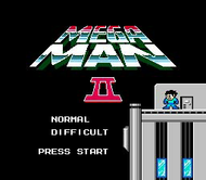 Mega Man 2 - Title Screen - NES Screenshot