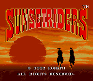 Sunset Riders SNES Title Screen Screenshot