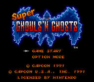Super Ghouls n Ghosts SNES Titlescreen