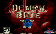 Demon Blue Title screen DOS Screenshot