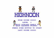 highnoon c64 title screen