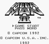 Mega Man III - Title - GameBoy Screenshot
