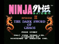 ninja gaiden II nes title Screenshot