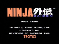 ninja gaiden nes title Screenshot