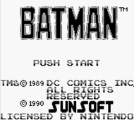 Batman GB Title Screenshot