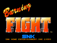 Burning Fight Neo Geo Titlescreen Screenshot