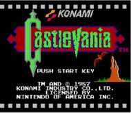 Castlevania NES Title Screen Screenshot
