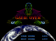 Superman Genesis Game Over Screenshot