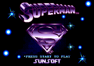 Superman Genesis Title Screen Screenshot
