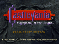castlevania sotn ps1 titlescreen Screenshot