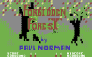 Forbidden Forest c64 Title Screen
